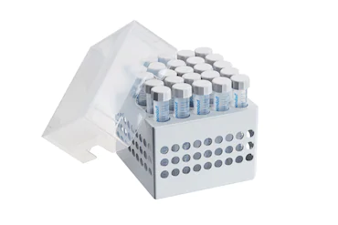 艾本德儲存盒 5 × 5, 可放置 25  個試管，15  mL，2  件，高 127  mm，5  英寸，聚丙烯材料，可耐受最低 -86  °C，可高溫高壓滅菌，帶蓋子并具有數(shù)字字母標(biāo)識