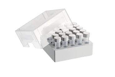 艾本德儲存盒 5 × 5, 可放置 25  個螺旋蓋管，5  mL，2  件，高 76  mm，3  英寸，聚丙烯材料，可耐受最低 -86  °C，可高溫高壓滅菌，帶蓋子并具有數(shù)字字母標(biāo)識