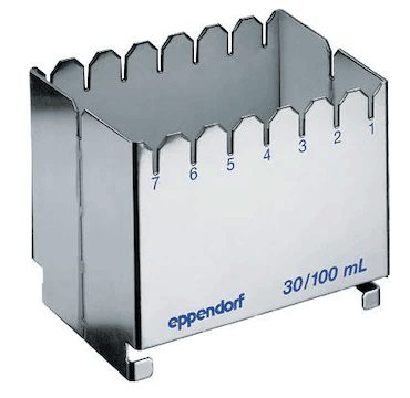 德國(guó)艾本德（Eppendorf）ReservoirRack,用于存放10mL、30mL和100mL試劑槽。最多可以放置7個(gè)試劑槽模塊或試劑槽