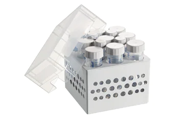 艾本德儲存盒 3 × 3, 可放置 9  個 50  mL 試管和 4  個 15  mL 試管，2  件，高 127  mm，5  英寸，聚丙烯材料，可耐受最低 -86  °C，高溫高壓滅菌，帶蓋子