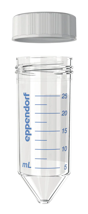 艾本德Eppendorf Conical Tubes 25 mL 帶螺旋蓋, 25 mL, 啟動套裝，4  個單離心管架，6  個轉(zhuǎn)子適配器，轉(zhuǎn)子孔可容納 50  mL 錐形管, PCR 潔凈級, 無